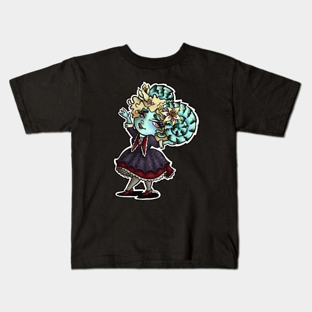 Nautilus Demon Kids T-Shirt by Labrattish